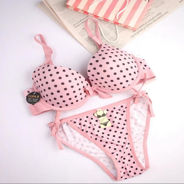 Polka Dotted Bra Panty Set – Glamour Secrets