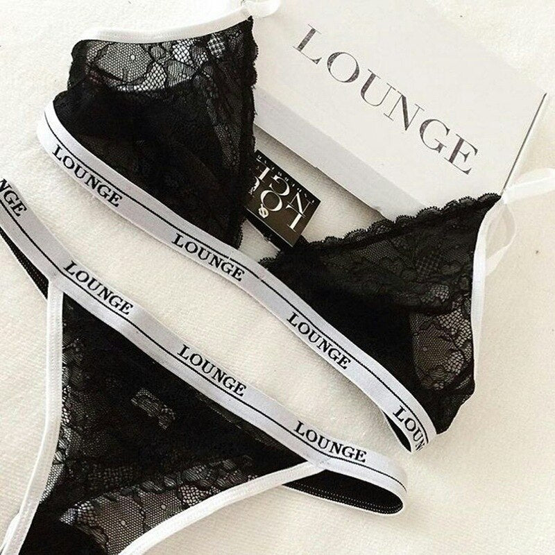 non padded lace bra panty set