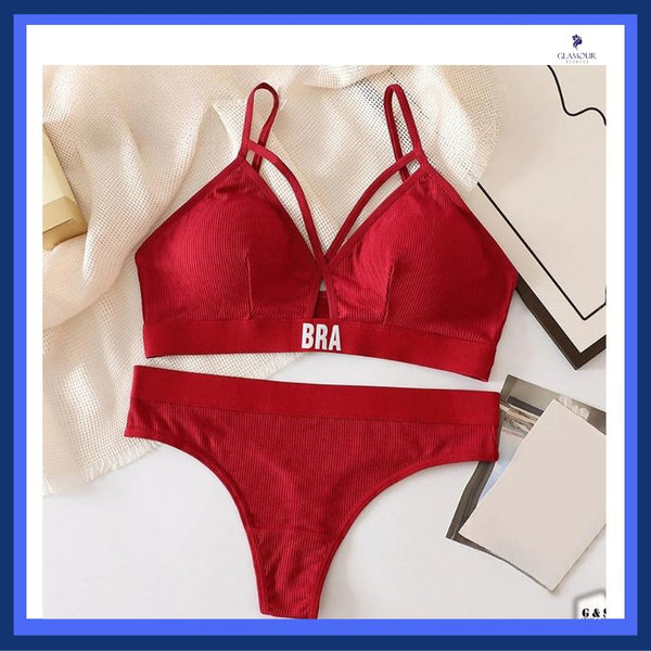 Buy Front Open Butterfly Back Push Up Bra and Panty Set (Red) at Lowest  Price in Pakistan