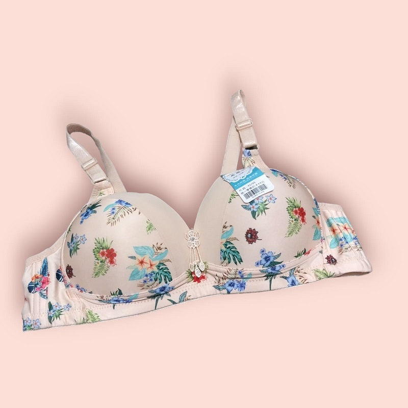 printed padded bra wireless