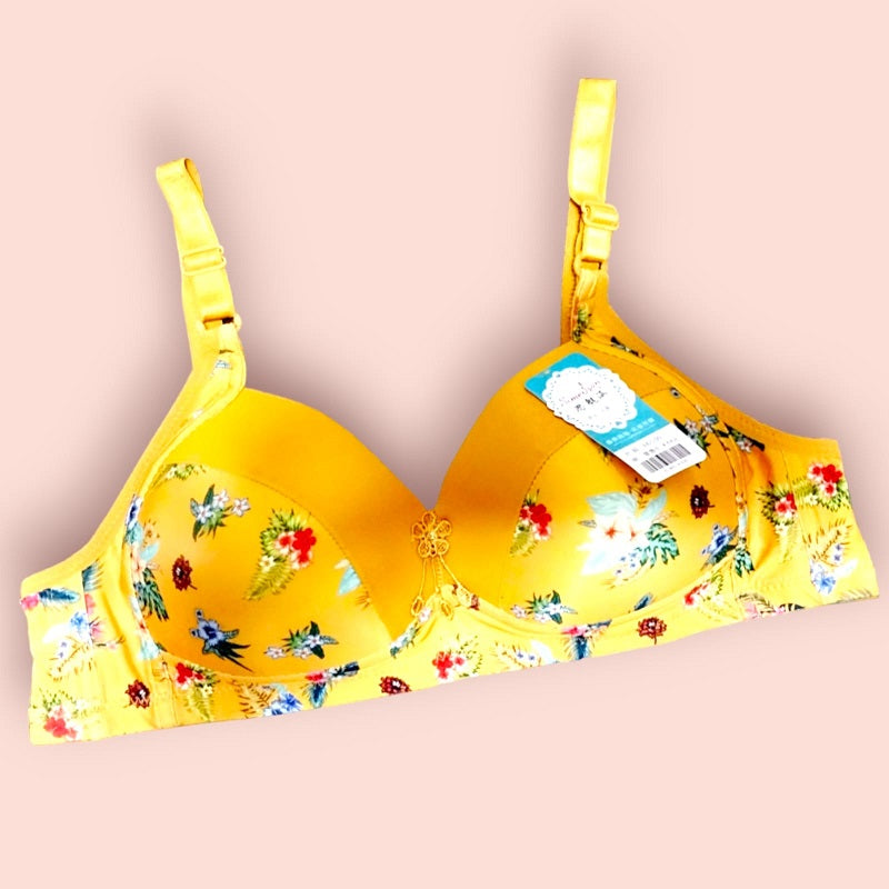 printed padded bra wireless