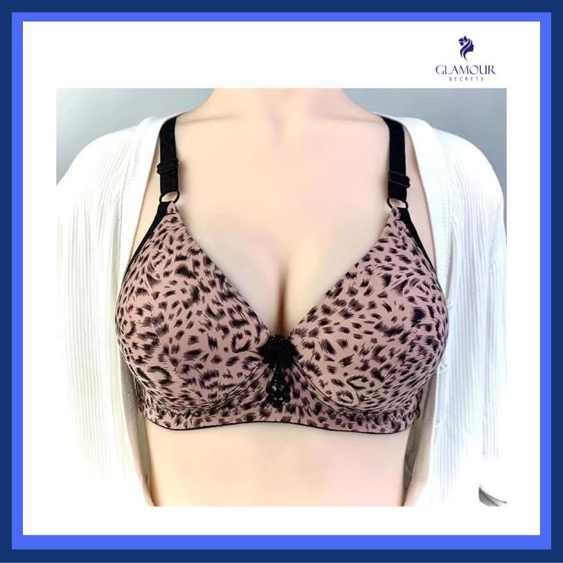 cheeta print thin padded bra