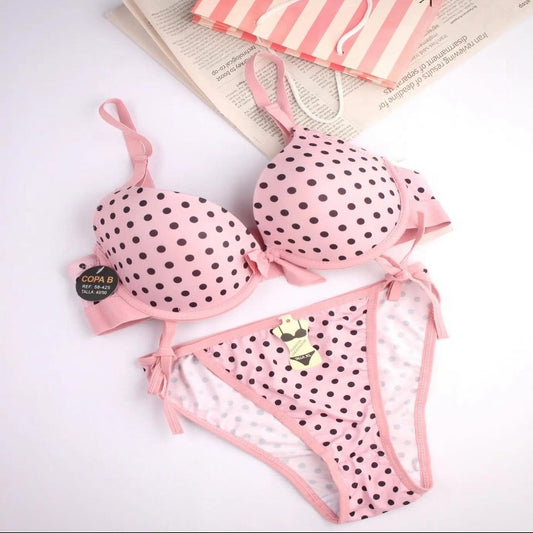 Polka Dotted Bra Panty Set