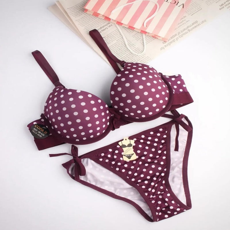 Polka Dotted Bra Panty Set