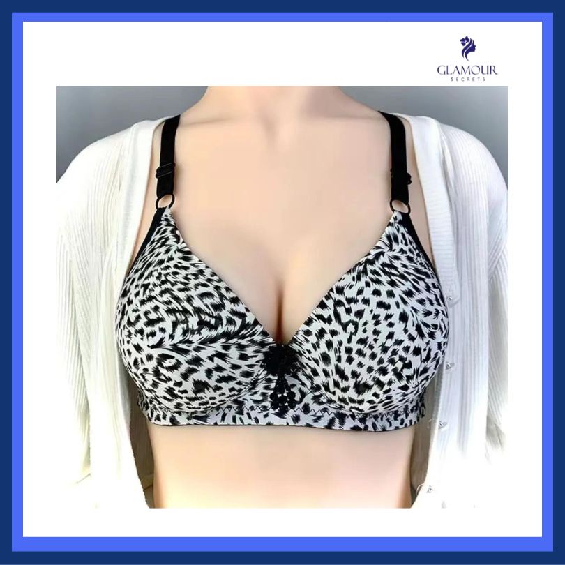 cheeta print thin padded bra