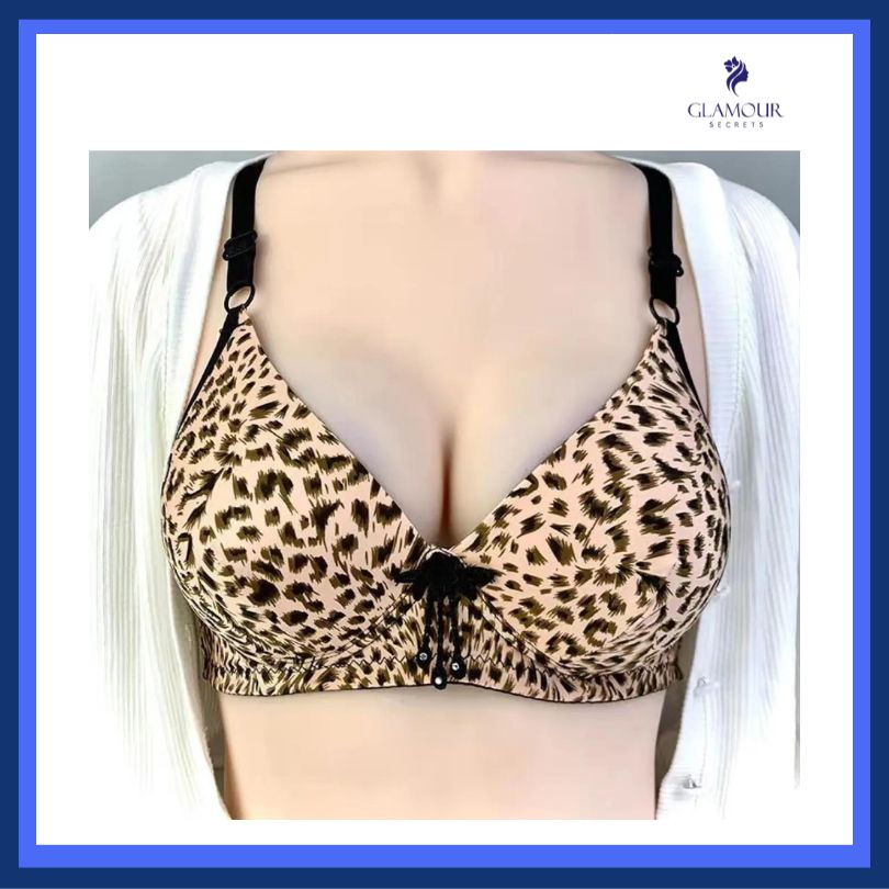 cheeta print thin padded bra