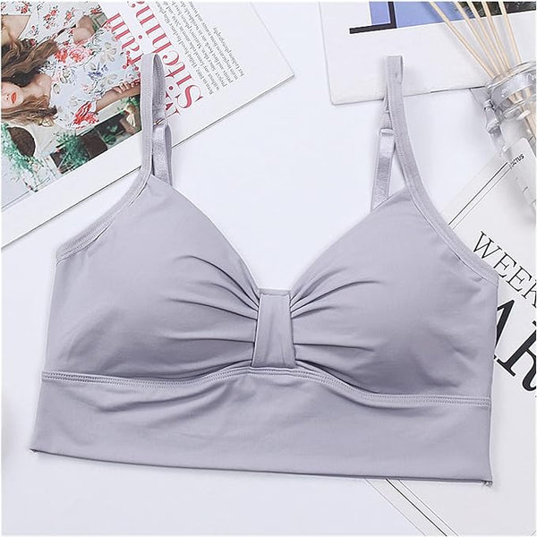 Front Knot Ice silk Bra