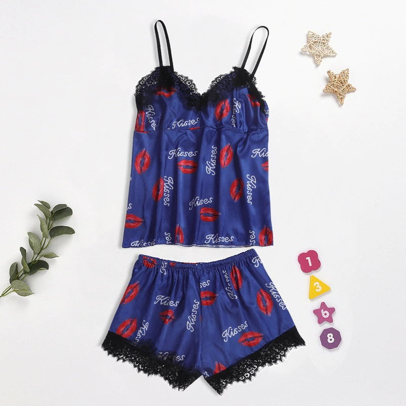 Two Piece Stylish Printed Nighty