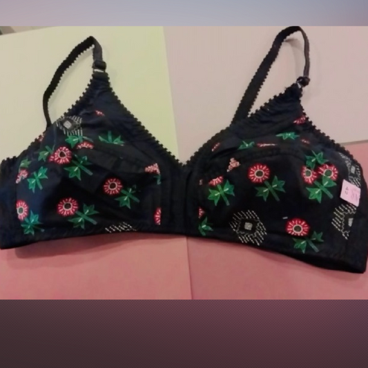 printed cotton bra