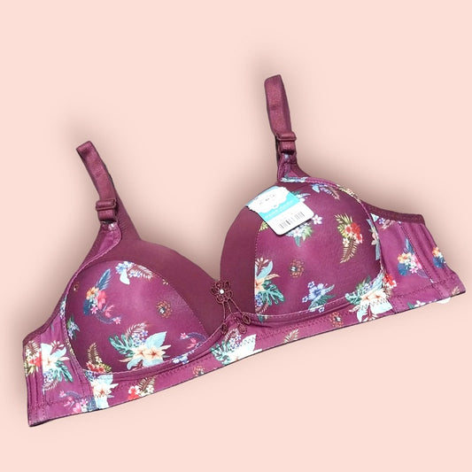 printed padded bra wireless